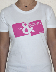 up down rosa 190x243 - Camisetas Mujer